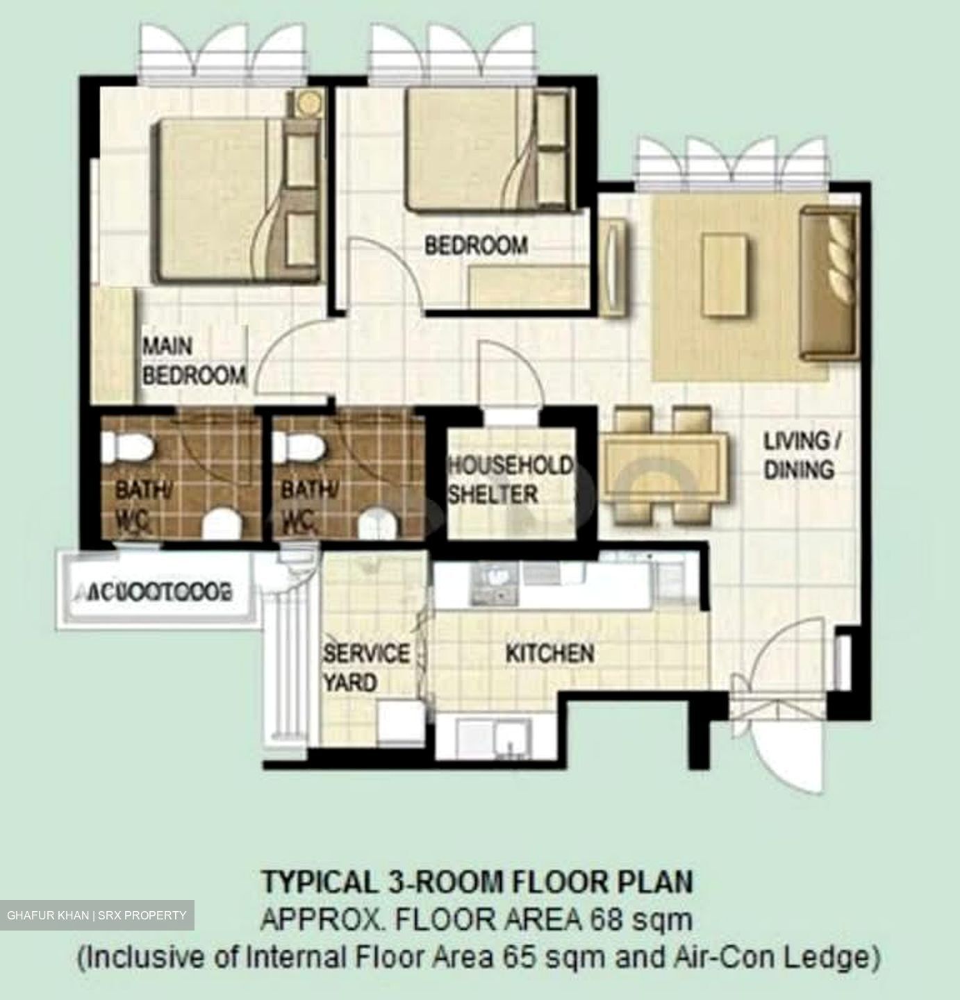 Blk 505B Acacia Breeze @ Yishun (Yishun), HDB 3 Rooms #557759181